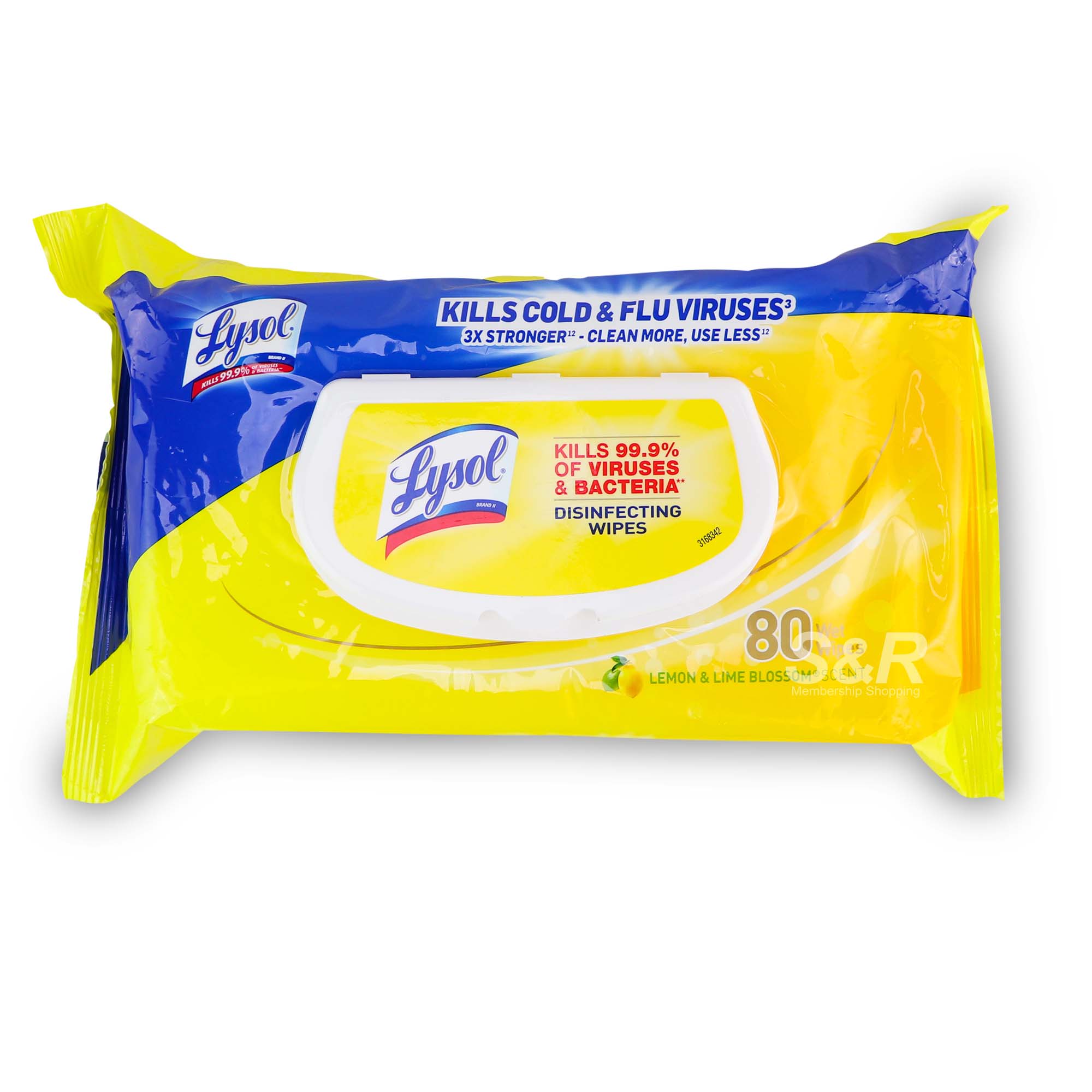 Lysol Lemon And Lime Blossom Scent Disinfecting Wipes 80pcs